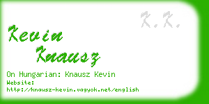 kevin knausz business card